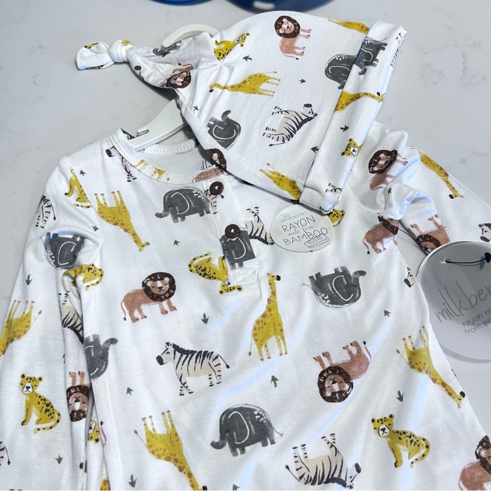 Milkberry Zoo Animals Bamboo Set 6-9 months